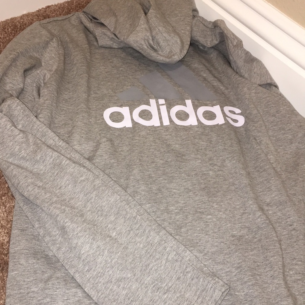 Grey adidas hoodie